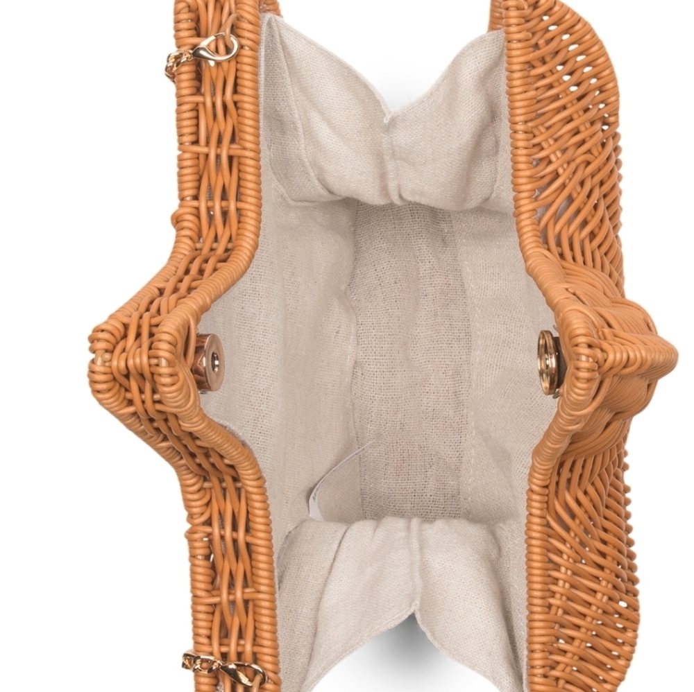 🌟🔹️Tommy Bahama 🔹️Starfish (Star-shsped) Wicker Bag with Chain - Picture 3 of 4